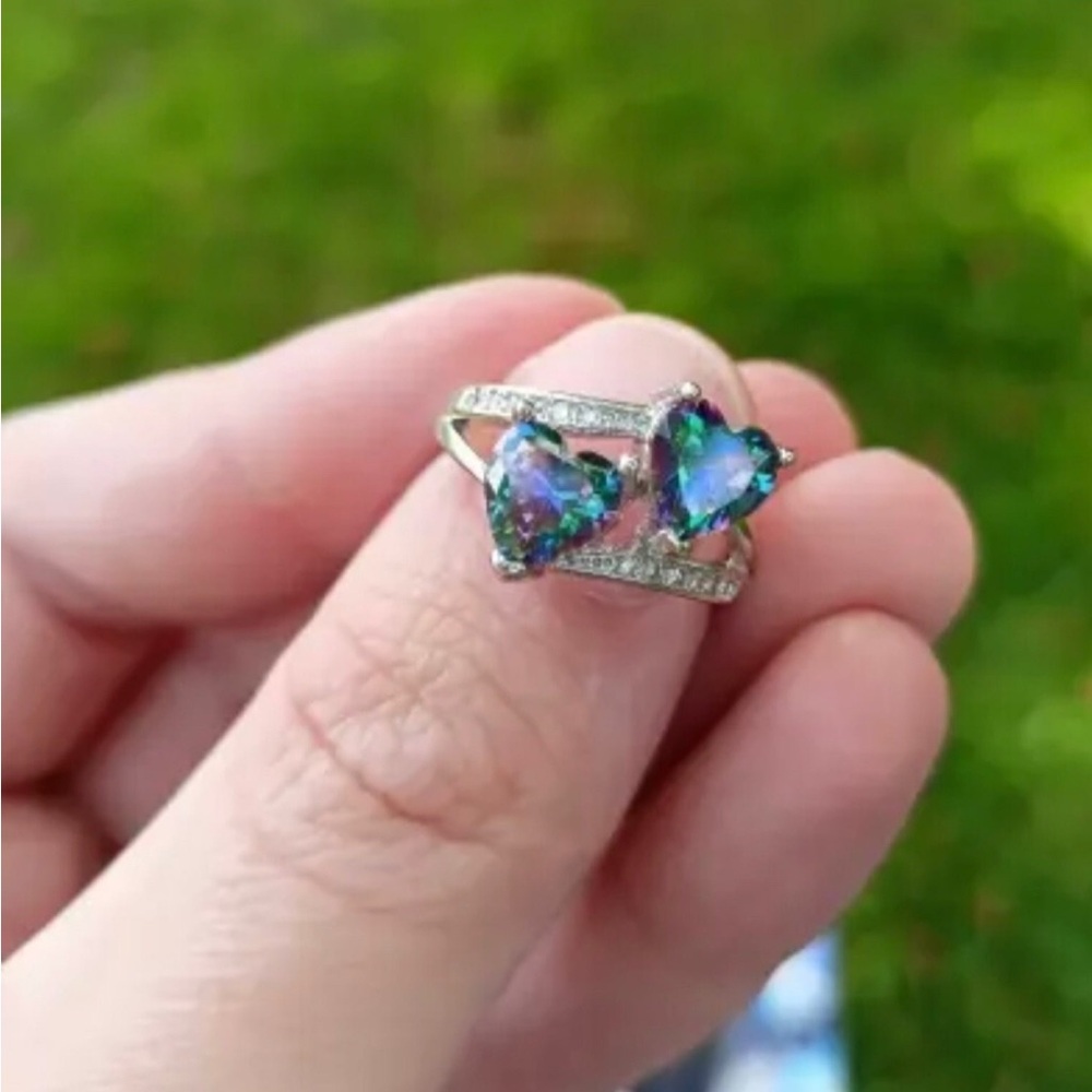 Double heart ring